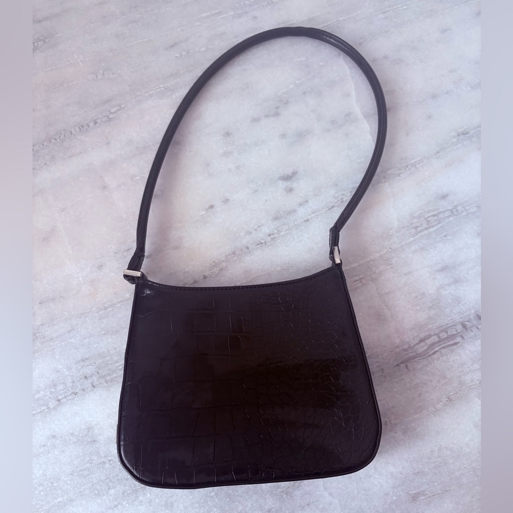 Vintage Black croc Ninewest Shoulder Bag